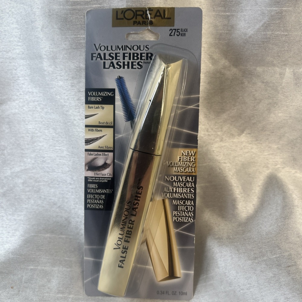 L'Oreal Paris Voluminous FALSE FIBER LASHES Mascara 275 BLACK New Sealed CARDED